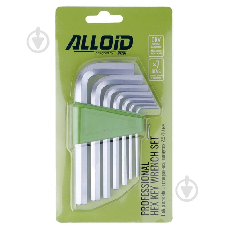 Набор ключей шестигранных Alloid 2,5-10 мм НШ-0712 - фото 2