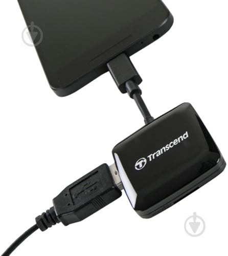 Кардрідер Transcend  USB-C/USB-A SD/microSD (TS-RDC2K) - фото 3