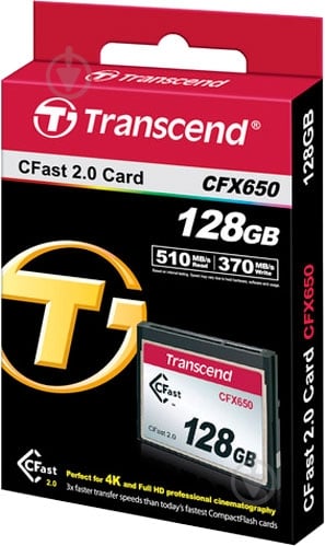 Карта памяти Transcend CFast 128GB (TS128GCFX650) - фото 2