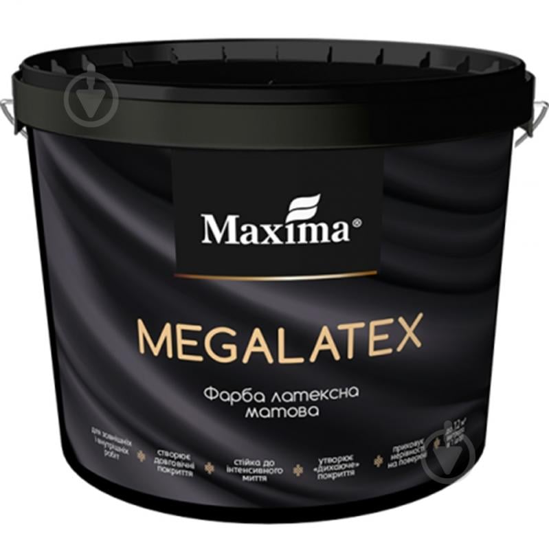 Краска фасадная латексная водоэмульсионная Maxima Megalatex мат 5 л 6 кг - фото 1 Краска фасадная латексная водоэмульсионная Maxima Megalatex мат 5 л 6 кг - фото 1