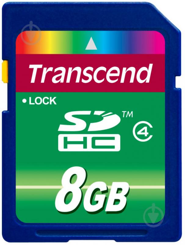 Карта памяти Transcend SDHC 8GB (TS8GSDHC4) - фото 1