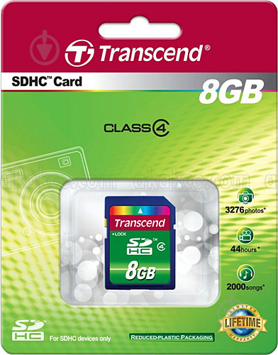 Карта памяти Transcend SDHC 8GB (TS8GSDHC4) - фото 2