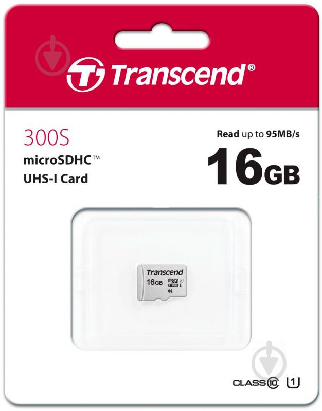 Карта памяти Transcend microSDHC 16 ГБ UHS Speed Class 1 (U1)Class 10 (TS16GUSD300S) - фото 3