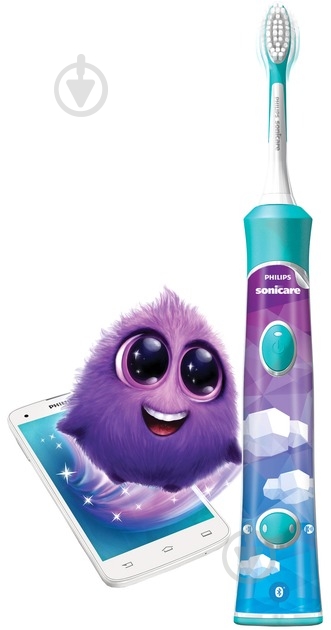 Набор Philips Sonicare For Kids электрическая зубная щетка детская HX6322/04 + насадки HX6062/87 - фото 2