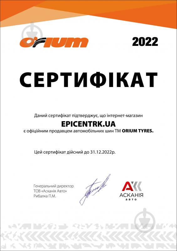 Шина ORIUM XL WINTER 225/ 60 R17 V нешипованая зима - фото 3