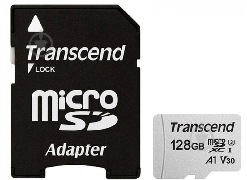 Карта памяти Transcend microSDXC 128 ГБ Class 10UHS-I Class 3 (U3) (TS128GUSD300S-A ) - фото 1