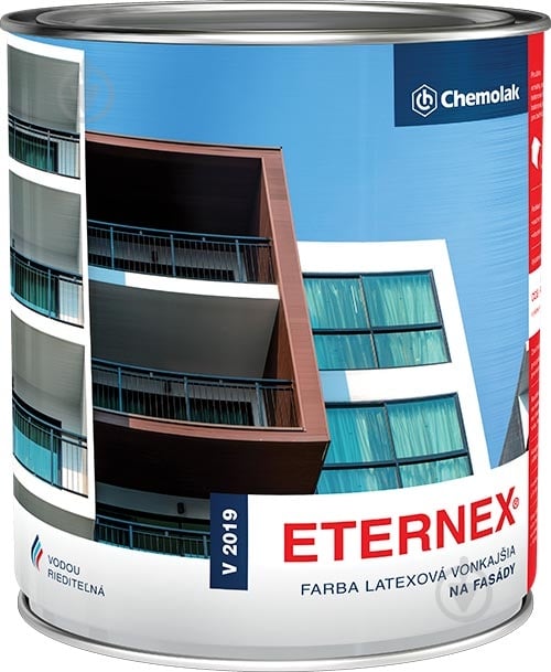 Краска латексная Chemolak Eternex V2019 0100 полумат белый 6 л - фото 1