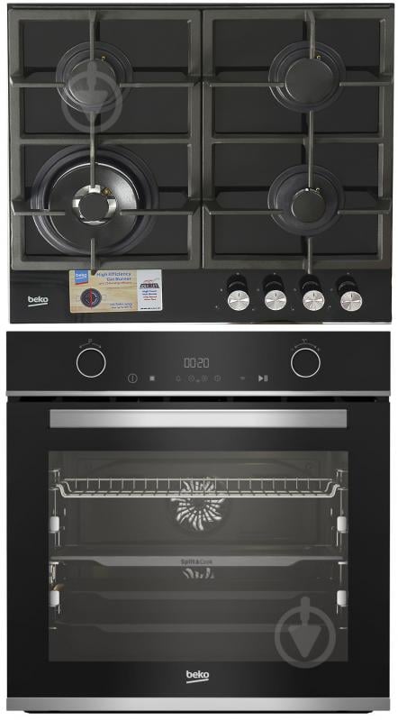 Комплект встраиваемой техники Beko (варочная поверхность HILW 64225 S + духовой шкаф BBVM13400XDS) - фото 1 Комплект встраиваемой техники Beko (варочная поверхность HILW 64225 S + духовой шкаф BBVM13400XDS) - фото 1