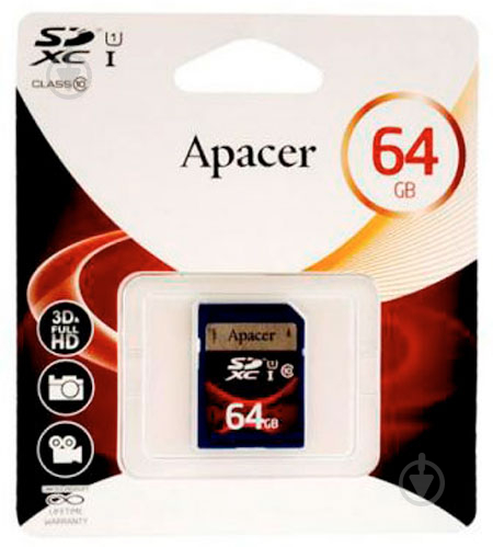 Карта памяти Apacer microSDXC 64 ГБ UHS Speed Class 1 (U1)Class 10 (AP64GSDXC10U1-R) - фото 2