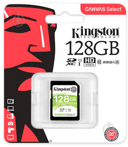 Карта памяти Kingston microSDXC 128 ГБ UHS Speed Class 1 (U1)Class 10 (SDS/128GB) - фото 3