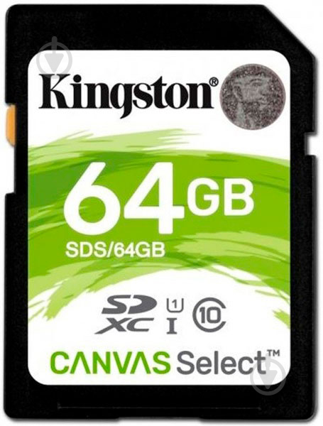 Карта памяти Kingston microSDXC 64 ГБ UHS Speed Class 1 (U1)Class 10 (SDS/64GB) - фото 1