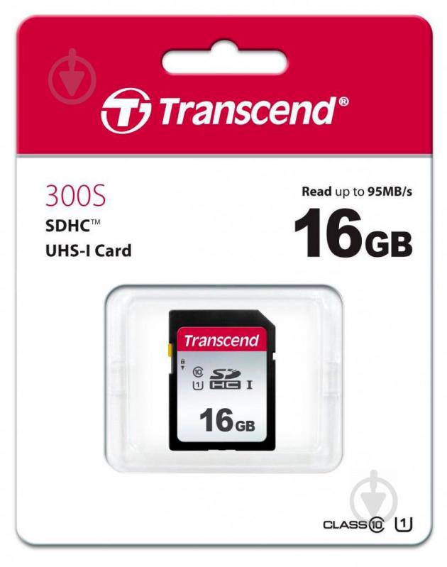 Карта памяти Transcend microSDHC 16 ГБ UHS Speed Class 1 (U1)Class 10 (TS16GSDC300S) - фото 2