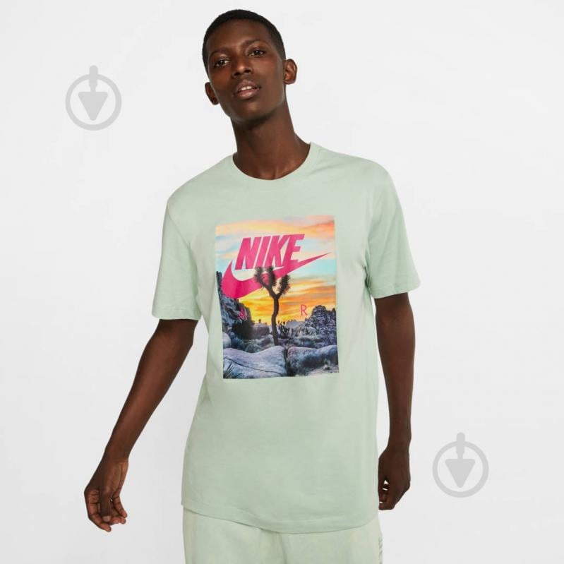 Футболка Nike M NSW TEE FESTIVAL PHOTO CT6884-321 р.M зеленый - фото 4