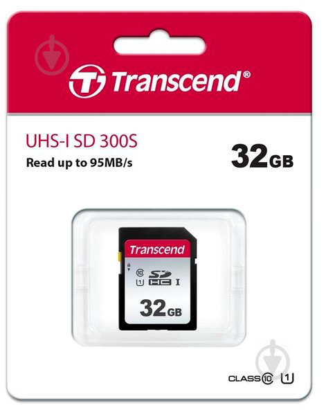 Карта памяти Transcend SDHC 32 ГБ UHS Speed Class 1 (U1)Class 10 (TS32GSDC300S) - фото 2