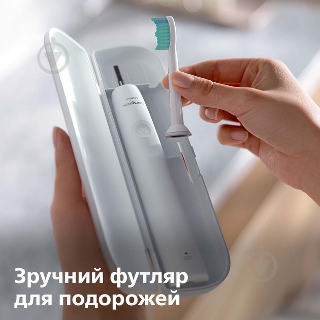 Набір Philips Sonicare 3100 електрична зубна щітка HX3673/13 + насадки HX9044/87 - фото 6