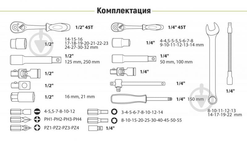 Набор ручного инструмента Alloid 82 шт. НГ-4082П - фото 7