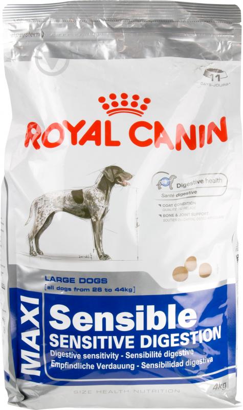 Корм сухой для взрослых собак для крупных пород Royal Canin Maxi Sensible 4 кг (домашняя птица) 4 кг - фото 1 Корм сухой для взрослых собак для крупных пород Royal Canin Maxi Sensible 4 кг (домашняя птица) 4 кг - фото 1
