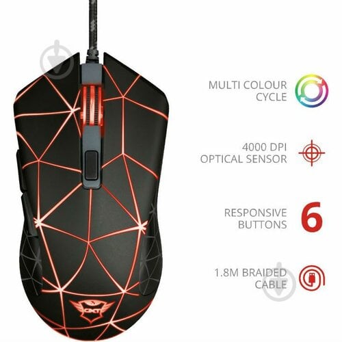 Мышь Trust GXT 133 Locx Gaming Mouse black (22988) - фото 3