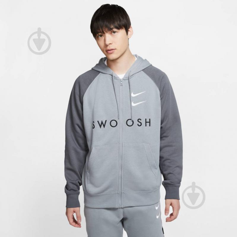 Джемпер Nike M NSW SWOOSH HOODIE FZ FT CT7362-073 р. XL сірий - фото 4