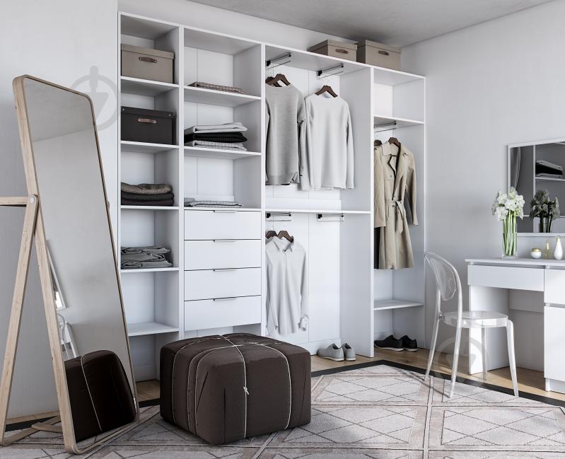 УЦІНКА! Корпус шафи Грейд Санта з мікроліфтом 600х2200х350 мм білий (УЦ №2886) - фото 4