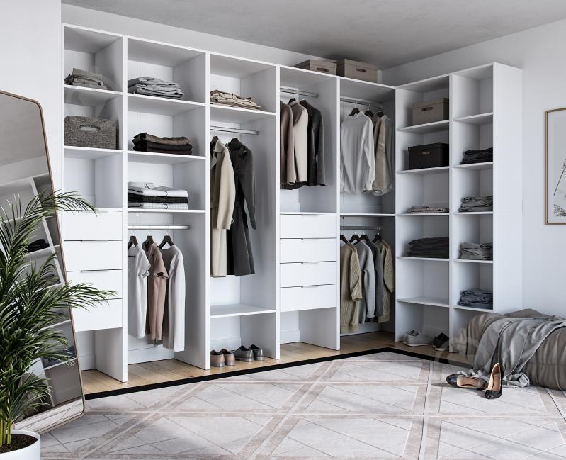 УЦІНКА! Корпус шафи Грейд Санта з мікроліфтом 600х2200х350 мм білий (УЦ №2886) - фото 5