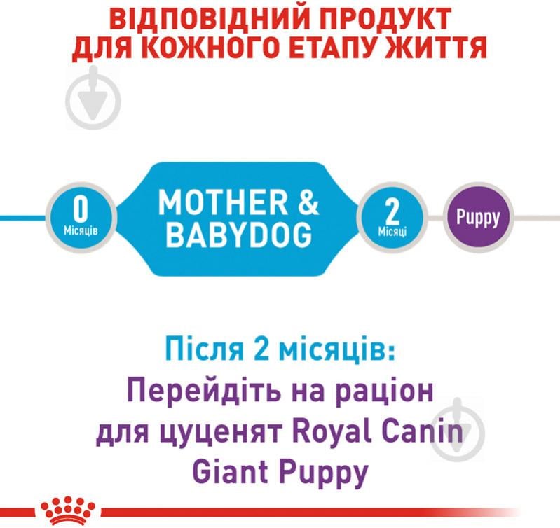 Корм сухий для цуценят для гігантських порід Royal Canin GIANT STARTER 1 кг (домашня птиця) 1 кг - фото 3