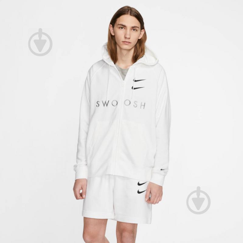 Джемпер Nike M NSW SWOOSH HOODIE FZ FT CT7362-100 р. S белый - фото 3