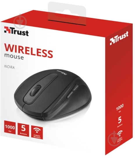 Мышь Trust Nora Wireless Mouse black (22925) - фото 6