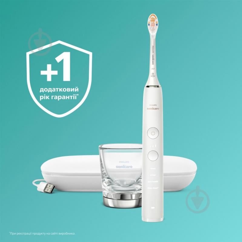 Електрична зубна щітка Philips Series 9000 Sonicare HX9911/19 + насадки HX9042/87 - фото 4