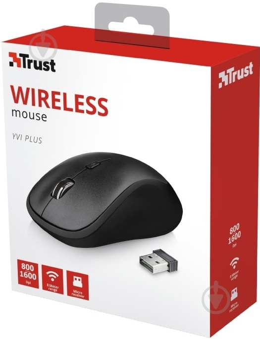 Мышка Trust Yvi plus wireless mouse black (22947) - фото 7