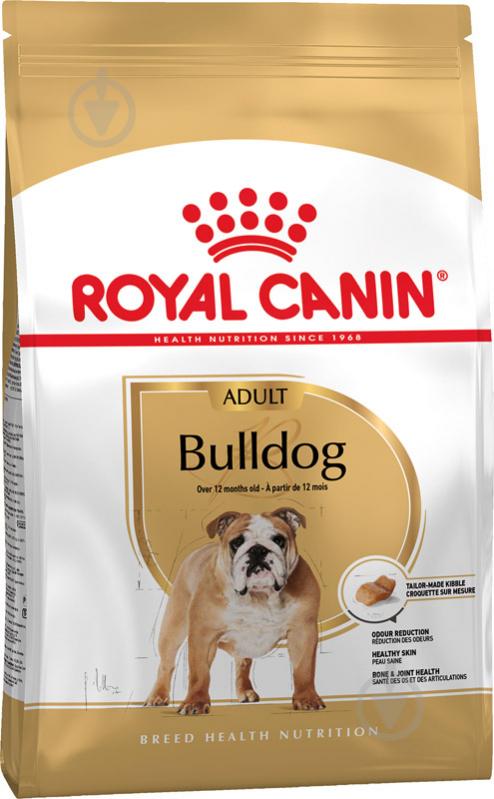 Корм сухий для дорослих собак для середніх порід Royal Canin BULLDOG ADULT 12 кг (домашня птиця) 12 кг - фото 1