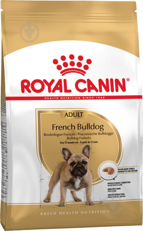 Корм сухой для взрослых собак для средних пород Royal Canin FRENCH BULLDOG ADULT 3 кг (злаки) 3 кг - фото 1