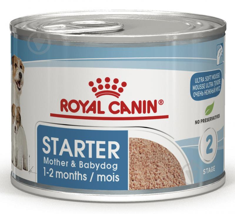 Корм вологий для цуценят для усіх порід Royal Canin STARTER MOUSSE 195 г - фото 1