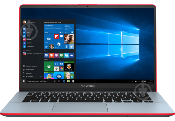 Ноутбук Asus S14 S430UA-EB173T 14" (90NB0J52-M02190) grey/red VivoBook - фото 1