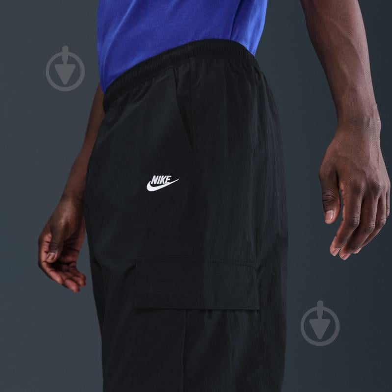 Брюки Nike M NK CLUB WVN CARGO PANT HJ1990-010 р. L черный - фото 12