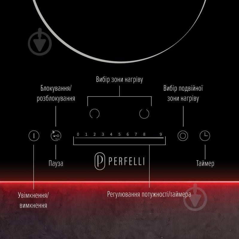 Варильна поверхня електрична Perfelli FABIO 321 NERO - фото 3