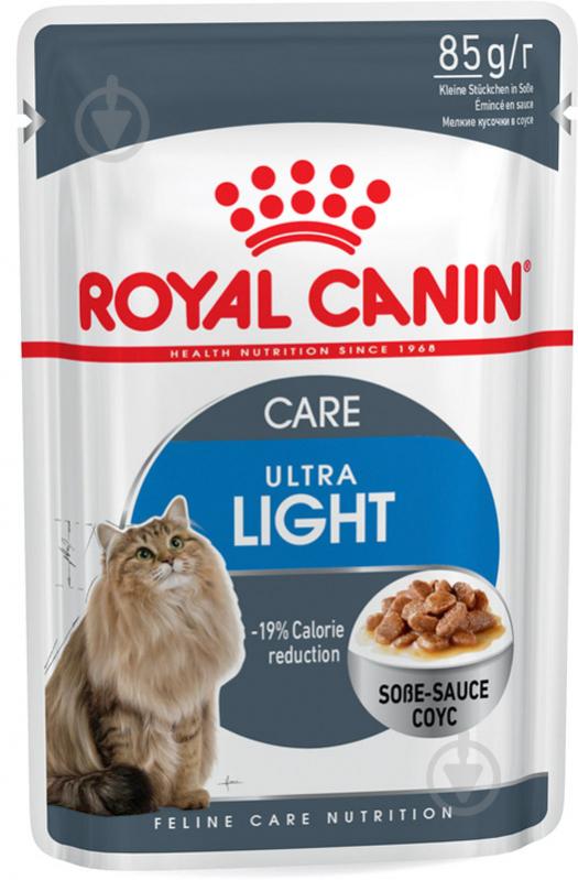 Корм влажный для кошек, склонных к избыточному весу Royal Canin Ultra Light Care в соусе злаки 85 г - фото 1