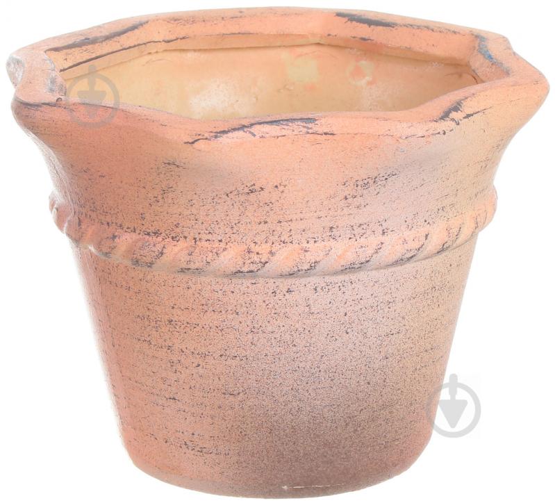 Горшок Viet Thanh Ceramic с блюдцем мешочек 15х11 см VT.9811-3 фигурный коричневый - фото 2