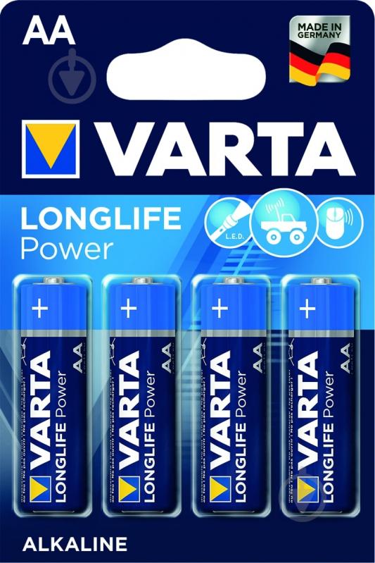 Батарейка Varta Longlife Power AA (R6, 316) 4 шт. (04906121414) - фото 1