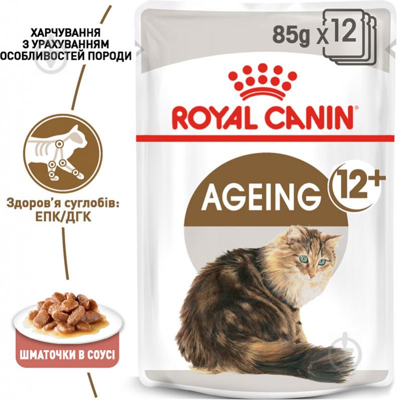 Корм вологий для старіючих котів віком від 12 років Royal Canin Ageing +12 у соусі м'ясо птиці 85 г - фото 2
