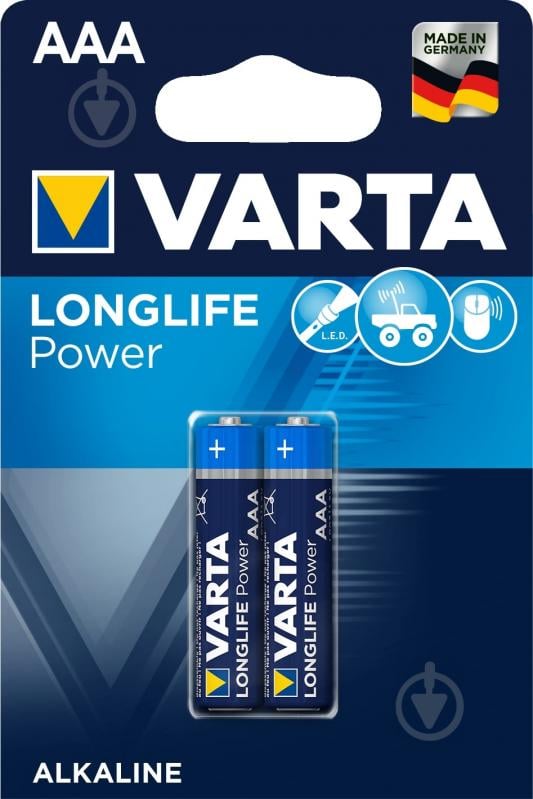 Батарейка Varta Longlife Power AAA (R03, 286) 2 шт. (04903121412) - фото 1