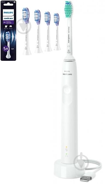 Електрична зубна щітка Philips Sonicare 3100 series HX3671/13 + насадки HX9054/87 - фото 1