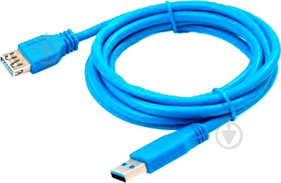 Дата-кабель Vinga USB 2.0 AM/AF 1,8 м Blue (VCPUSB3AMAF1.8B) - фото 2