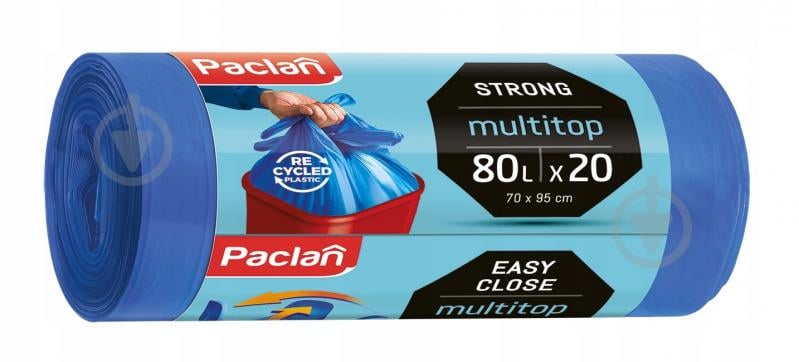 Мешки для бытового мусора Paclan MultiTop суперкрепкие 80 л 20 шт. - фото 1