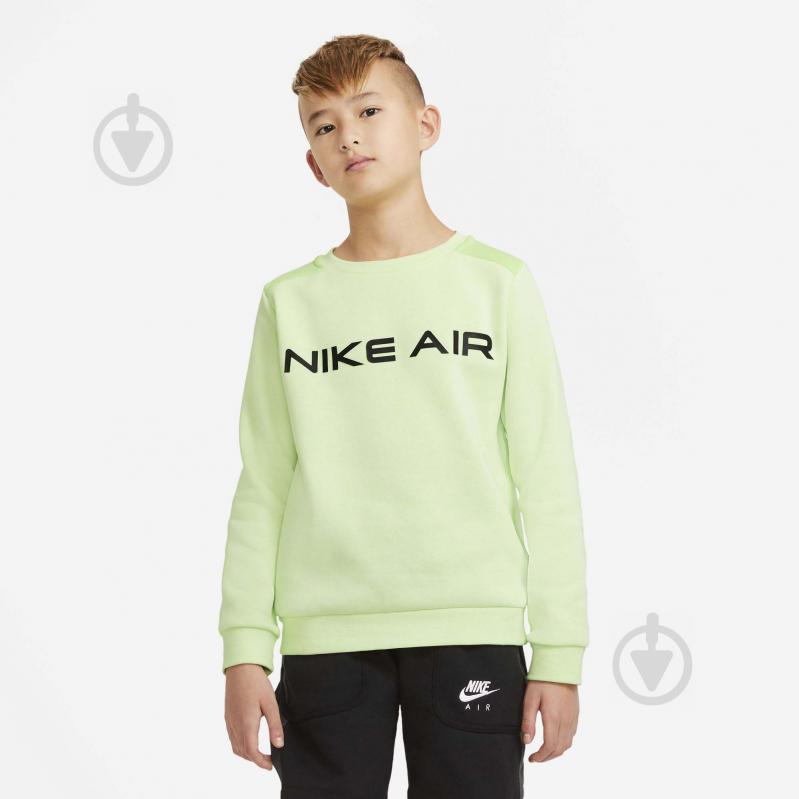 Свитшот Nike B NSW AIR CREW DA0703-383 светло-зеленый - фото 1