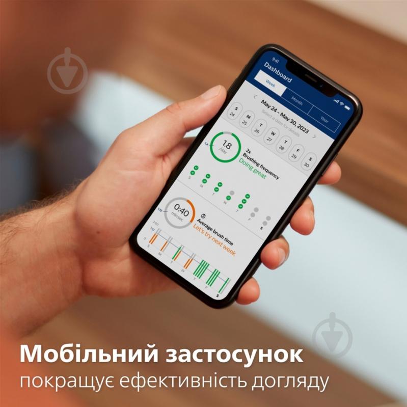 Набір Philips Series 9000 Електрична зубна щітка HX9911/19 + насадки HX9092/87 - фото 6 Набір Philips Series 9000 Електрична зубна щітка HX9911/19 + насадки HX9092/87 - фото 6