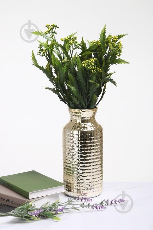 Ваза керамическая Минелли 28,5 см золотая DLP19273BA-1 GOLD COLOR - фото 4 Ваза керамическая Минелли 28,5 см золотая DLP19273BA-1 GOLD COLOR - фото 4