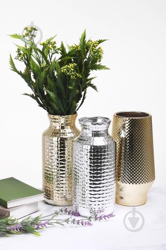 Ваза керамическая Минелли 28,5 см золотая DLP19273BA-1 GOLD COLOR - фото 5 Ваза керамическая Минелли 28,5 см золотая DLP19273BA-1 GOLD COLOR - фото 5