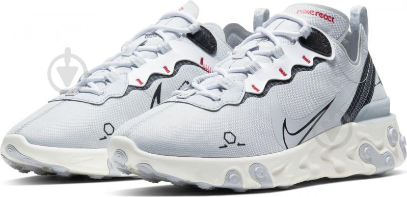 Кроссовки мужские демисезонные Nike React Element 55 CU3009-002 р.40,5 белые - фото 1 Кроссовки мужские демисезонные Nike React Element 55 CU3009-002 р.40,5 белые - фото 1