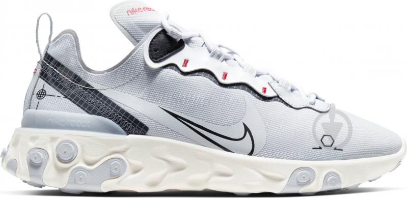 Кроссовки мужские демисезонные Nike React Element 55 CU3009-002 р.42 белые - фото 3